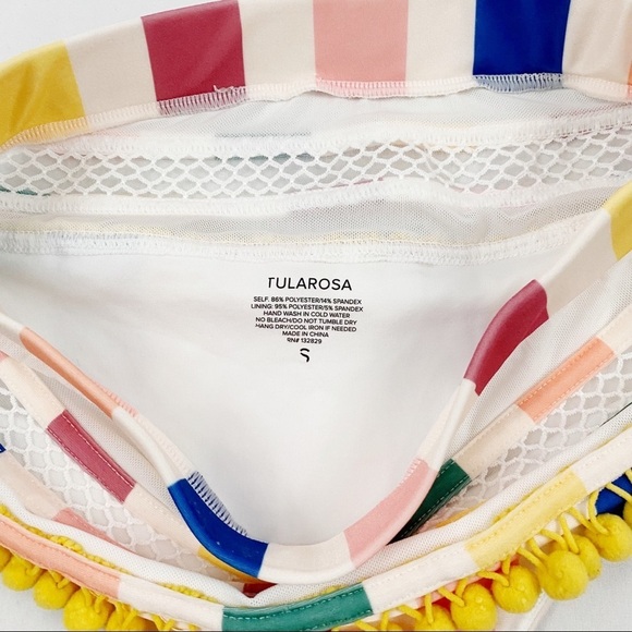 TULAROSA Thessy Rainbow Stripe High Waisted bikini bottom - Picture 9 of 9